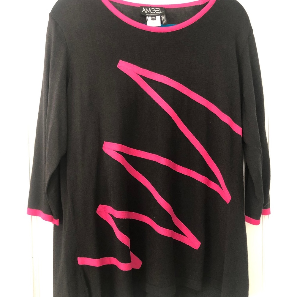 Angel Apparel Plus 2X Zig Zag Sweater